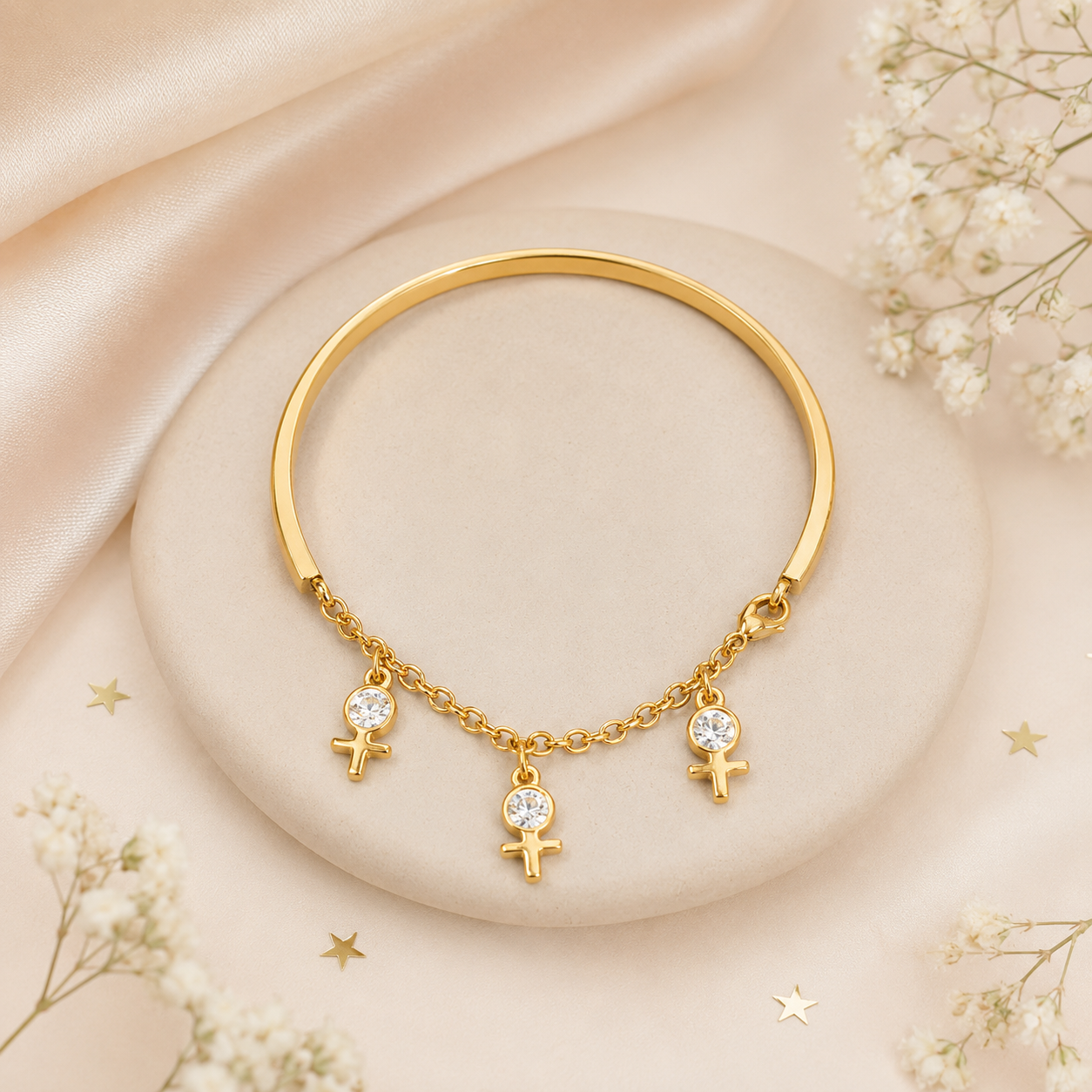 Golden Harmony Charm Bracelet