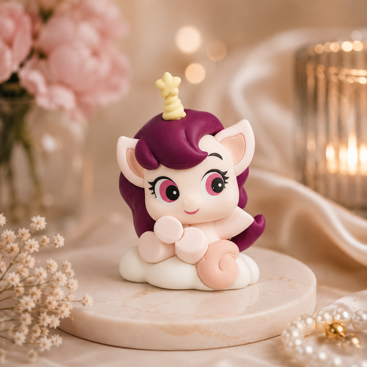 Royal Plum Unicorn Eraser