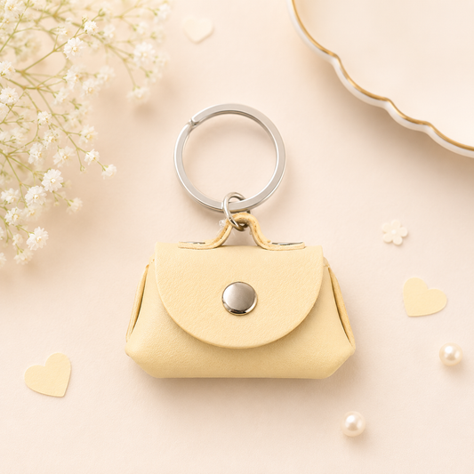 Buttercream Yellow Mini Purse Keychain