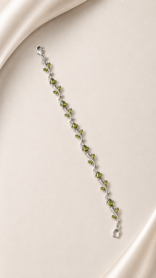 Emerald Vine Tulip Bracelet