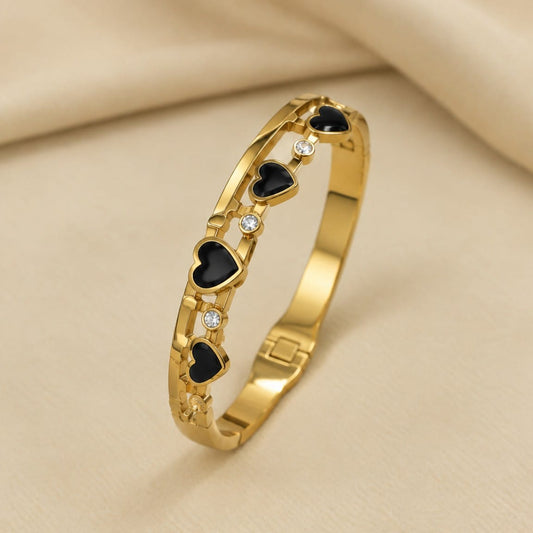 Aurelle Noir Cuff Anti Tarnish Bracelet