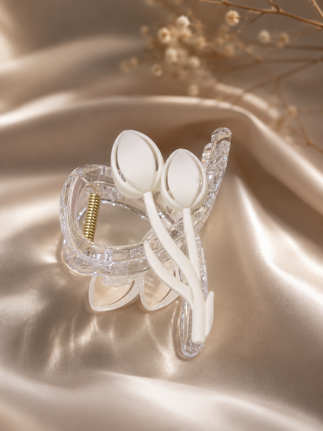 Crystal Tulip Claw Clip