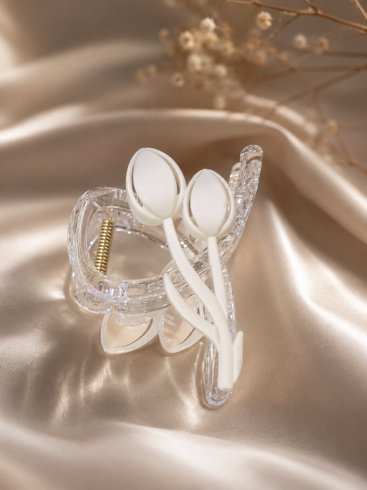 Crystal Tulip Claw Clip