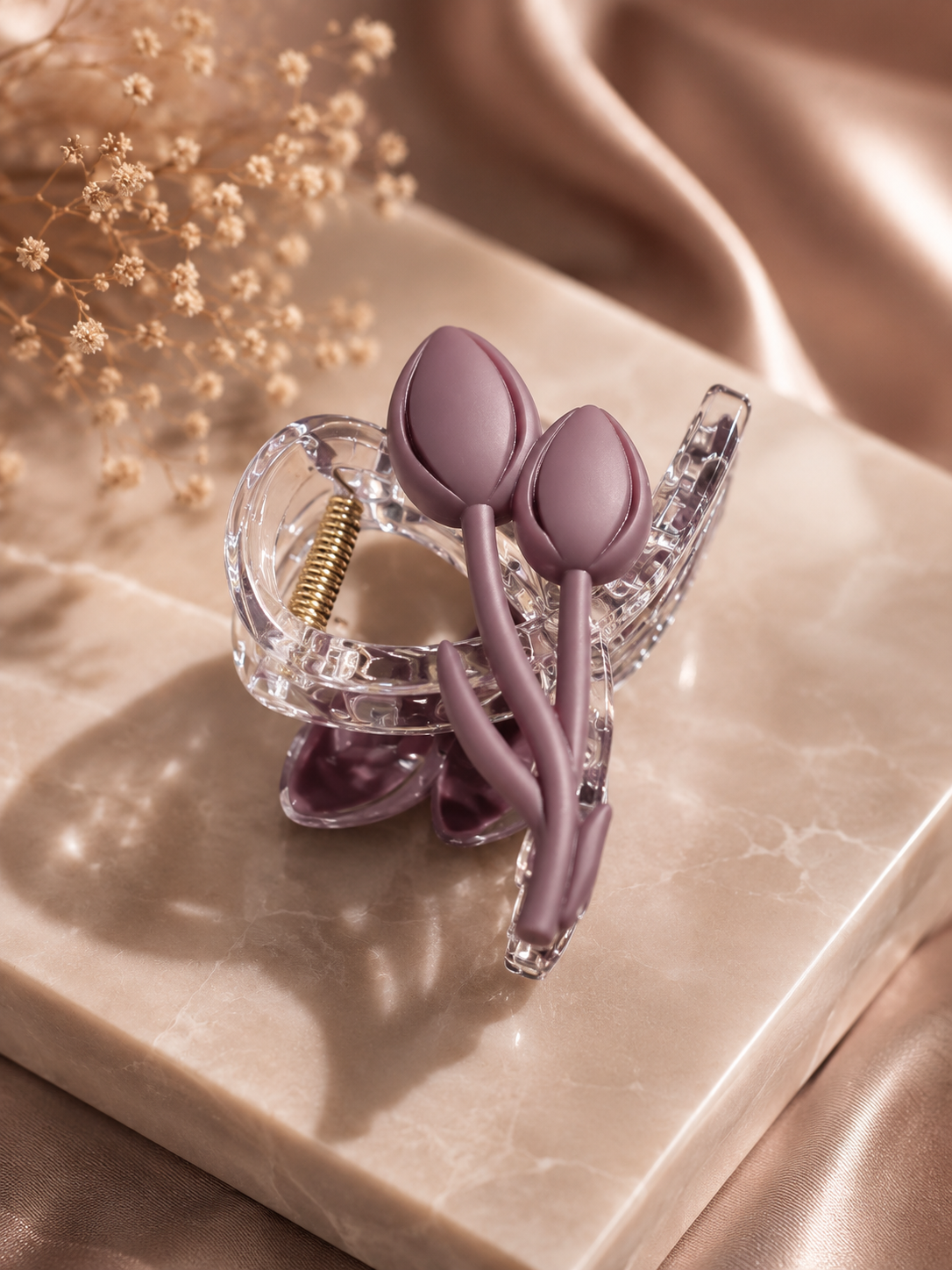 Rose Whisper Claw Clip