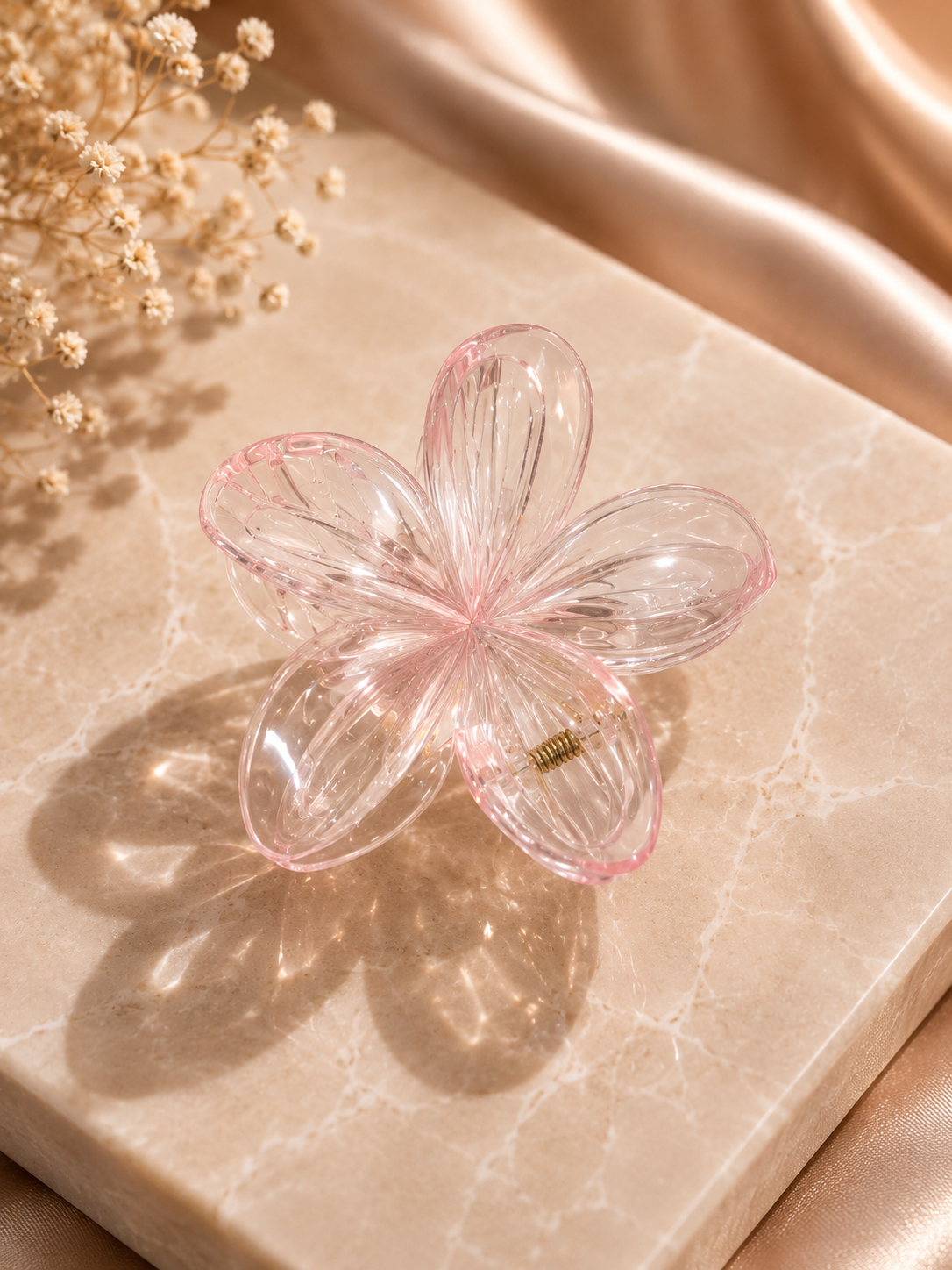 Blush Petal Claw Clip