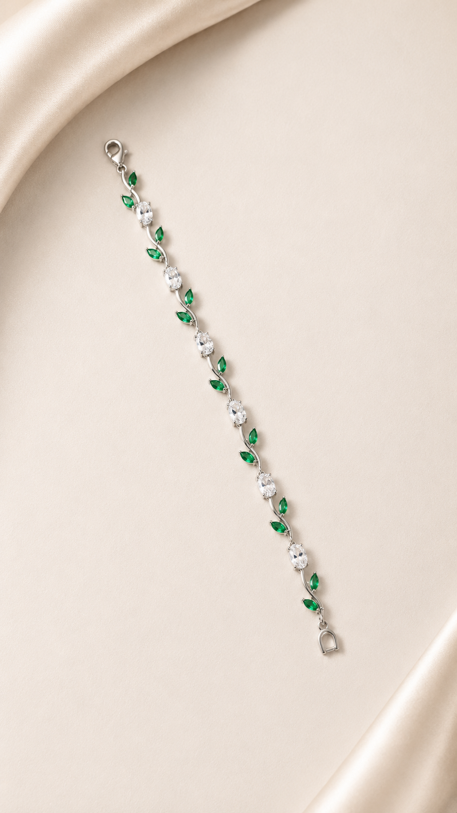 Emerald Bloom Tulip Bracelet