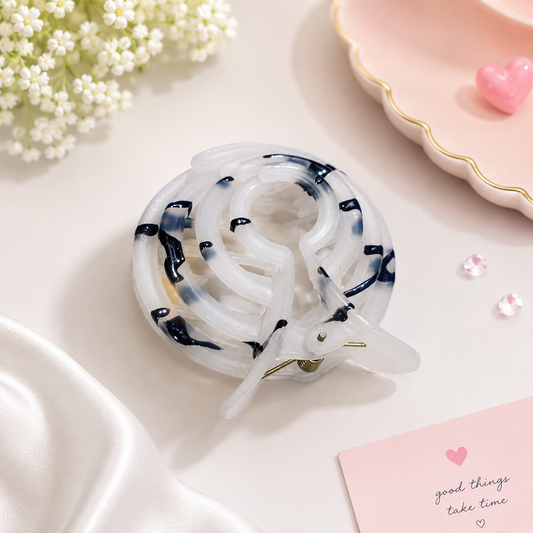 Moon Marble Hair Claw
