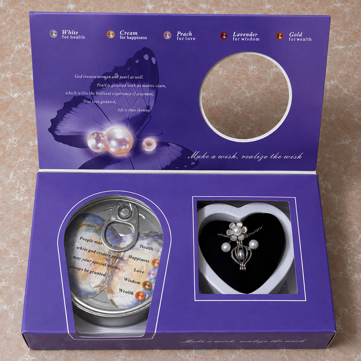 Lavender Pearl Necklace Set